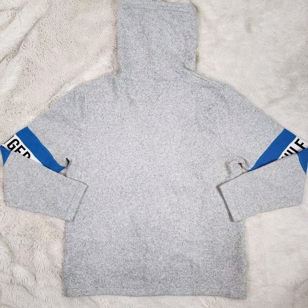 Tommy Hilfiger Mens Gray Turtle Neck Wool Blend Sweater Spellout Size XL Soft - Picture 5 of 7